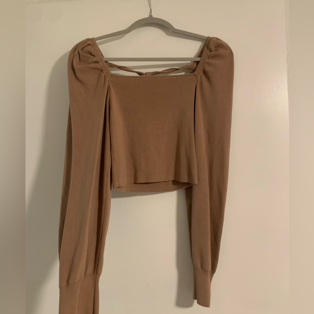 Apricot Lane Tan Cropped Sweater